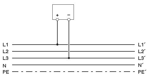 Connection +/- (DC)
