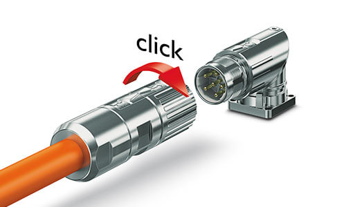 M17-M40 PRO circular connectors with ONECLICK fast locking system