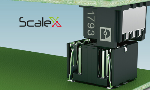Robust connectors with double-sided ScaleX contact system